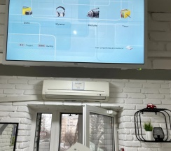 Двухместная студия с балконом и с видом на город (двуспальная кровать) в Апартаменты Арт Студия Бульдог Центр