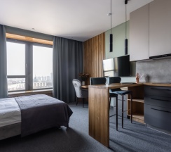 Апартамент 5 - Делюкс  с панорамным видом на Парк Победы (с душем) в Ap-in aparts