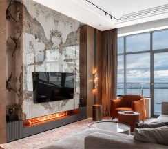 Трехкомнатный апартамент Luxury Dubai с двумя спальнями в Real Apartments Sochi