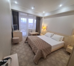 Номер первой категории(Стандарт) с балконом с одной двуспальной кроватью в Green house