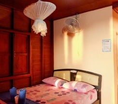 Двухместное бунгало Standard с видом на море двуспальная кровать в J.B.Hut Bungalows