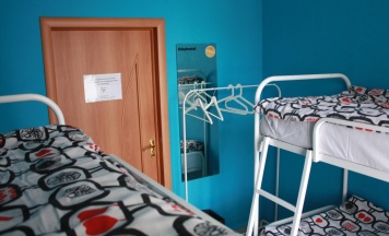 Кровать в 4-местном общем номере в Sky Hostel
