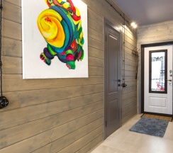 №7 A-Frame 100m2 с купелью и баней (оснащение дома, стоимость купели и бани см. Подробнее) в Les holidays