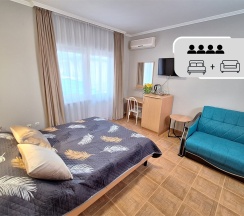 «ЗАКАТ» 12 СТАНДАРТНЫЙ ЧЕТЫРЕХМЕСТНЫЙ НОМЕР С ДВУСПАЛЬНОЙ КРОВАТЬЮ, ДВУСПАЛЬНЫЙ ДИВАН в Цитрус