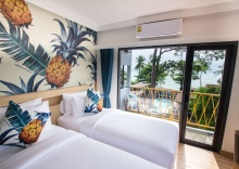 Двухместный номер Deluxe с видом на океан 2 отдельные кровати в Lub d Koh Samui Chaweng Beach - Hostel