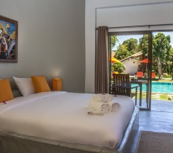 Номер Deluxe с балконом и с красивым видом из окна в Отель Secret Garden Beach Resort