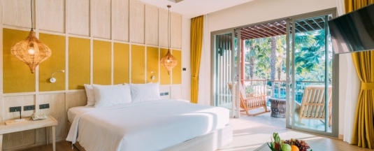 Двухместный номер Coral Grand Deluxe двуспальная кровать в Курорт Mandarava Resort and Spa