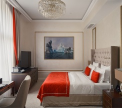Делюкс с видом на город с одной большой кроватью в Wawelberg Hotel St.Petersburg