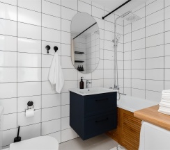 Ocean - премиум-апартаменты с отдельной спальней около м.Сокол (10 этаж, до 4 гостей) в Smart Lofts Moscow