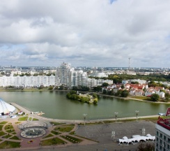 Двухместный номер с видом на реку 2 отдельные кровати в Double Tree by Hilton