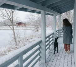 Дом на мысе острова с камином и баней на дровах. Вмещает до 6 гостей. в Шведские дачи