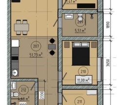 Дуплекс на 6 персон в Жемчужина
