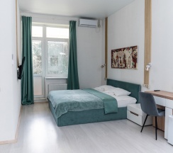 Двухместная студия (Корпус 3) двуспальная кровать в Ателика Улиткино