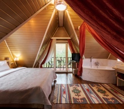 Домик двухуровневый с сауной и дровяным камином в Алино