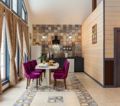 Коттедж《Хьюгге》 с сауной и купелью "Фурако" (расположен в Логиново) в Сканди хаус