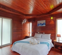 Двухместное бунгало с видом на сад двуспальная кровать в Horizon Beach Resort Koh Jum