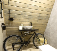 №8 A-Frame 100m2 с купелью и баней(оснащение дома, стоимость купели и бани см. Подробнее) в Les holidays