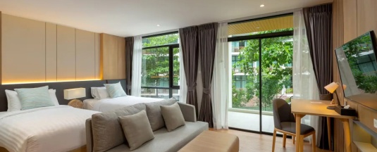 Двухместный номер Deluxe Premium 2 отдельные кровати в Wyndham Garden Naithon Phuket