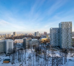 Двухместные апартаменты Comfort c 1 комнатой с балконом и с видом на город (двуспальная кровать) в Апартаменты Cosmos Apart на Революции 52 В (5)