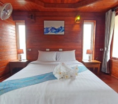 Двухместное бунгало с видом на сад двуспальная кровать в Horizon Beach Resort Koh Jum