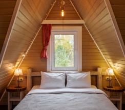 Домик двухуровневый с сауной и дровяным камином в Алино