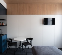 Студия  с кухней с двумя односпальными кроватями в Greenfeel Stavropol