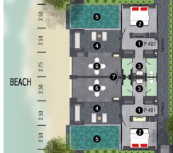 Вилла с балконом и рядом с пляжем в Pavilion Samui Pool Residence