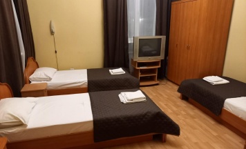 Кровать в 4-местном общем номере в Smart Hotel KDO Калининград