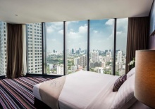 Двухместная Sky Room Continent Panorama View двуспальная кровать в The Continent Hotel Sukhumvit / Asok BTS Bangkok by Compass Hospitality