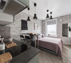 Grey - 2х местные апартаменты-студия у Ботанического сада (13 этаж) в Smart Lofts Moscow