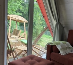 Участок с домиком "Помидор" А-фрейм категории комфорт в Ланьдиво