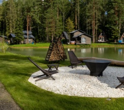 Шале на воде в Конаково. Аэро