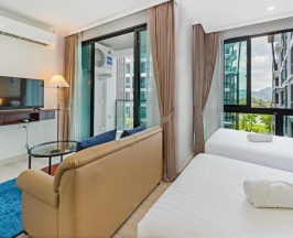 Двухместная студия с видом на сад 2 отдельные кровати в Wyndham Royal Lee Phuket