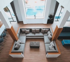 Двухместная семейная вилла двуспальная кровать в Happy Family Villa