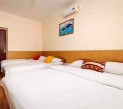 Стандарт с двуспальной  и двумя  односпальными кроватями до 4 гостей в Дельфин парк