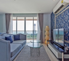 Апартаменты Superior с 2 комнатами с балконом и с видом на море в Апартаменты Grande Carribean sea view Jomtien beach