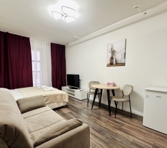 Студия Люкс с балконом для 1-3х взрослых в Nv Hotel