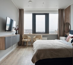 Студия 25 квм на двоих  рядом с метро и вокзалом в SalutApart 2W Энергетиков 2/2