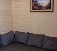 Двухместный семейный номер Classic с красивым видом из окна двуспальная кровать и диван в Wolf