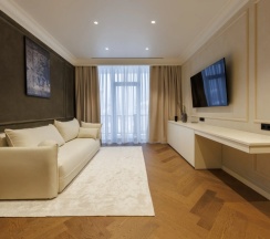 Люкс с 2 комнатами с балконом и с видом на горы в Dombay winter hall