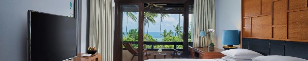 Двухместный номер Deluxe с балконом и с видом на море 2 отдельные кровати в Renaissance Koh Samui Resort & Spa