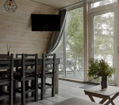 A-FRAME Dream House на первой линии с большой террасой, гриль зоной и банным чаном в Dream House