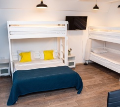 Семейный номер с 2х ярусными кроватями в Smart Hotel Kantemirovsky