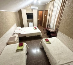 Cемейный номер с собственной ванной комнатой ( окно в коридор) в Guest house city center