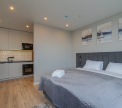 Студия 25 кв м на троих около вокзала и метро в SalutApart 2W Энергетиков 2/2