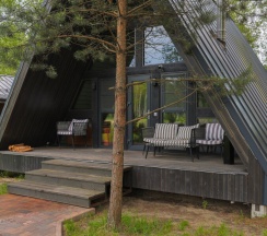 № 15 A-Frame 77 m2 с камином, кондиционером и террасой (оснащение дома см. Подробнее) в Les holidays