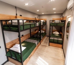 Кровать в общем женском номере с 3 двухъярусными кроватями (общие удобства) в Сириус