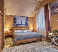 Двухместный номер Делюкс с камином двуспальная кровать в Сарай Сараев