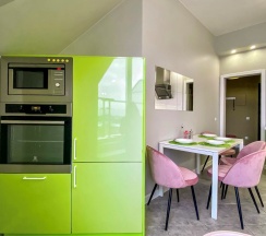 Видовая квартира на мансарде с террасой. Дом комфорт-класса "Royalpie". Царское село. НИИ Турнера, ЭКСПОФОРУМ. в Rauktis apartments