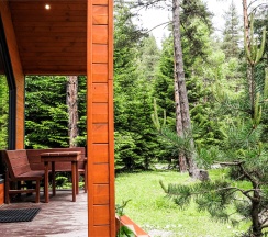 Шале 3. Четырехместный номер комфорт с видом на горы в Белый волк